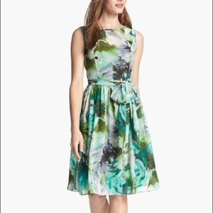 Isaac Mizrahi Green Watercolor Dress